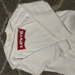 Levi's Classic White Sweatshirt with Red Logo
